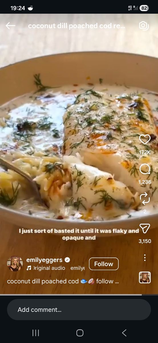 Dill Poached Cod