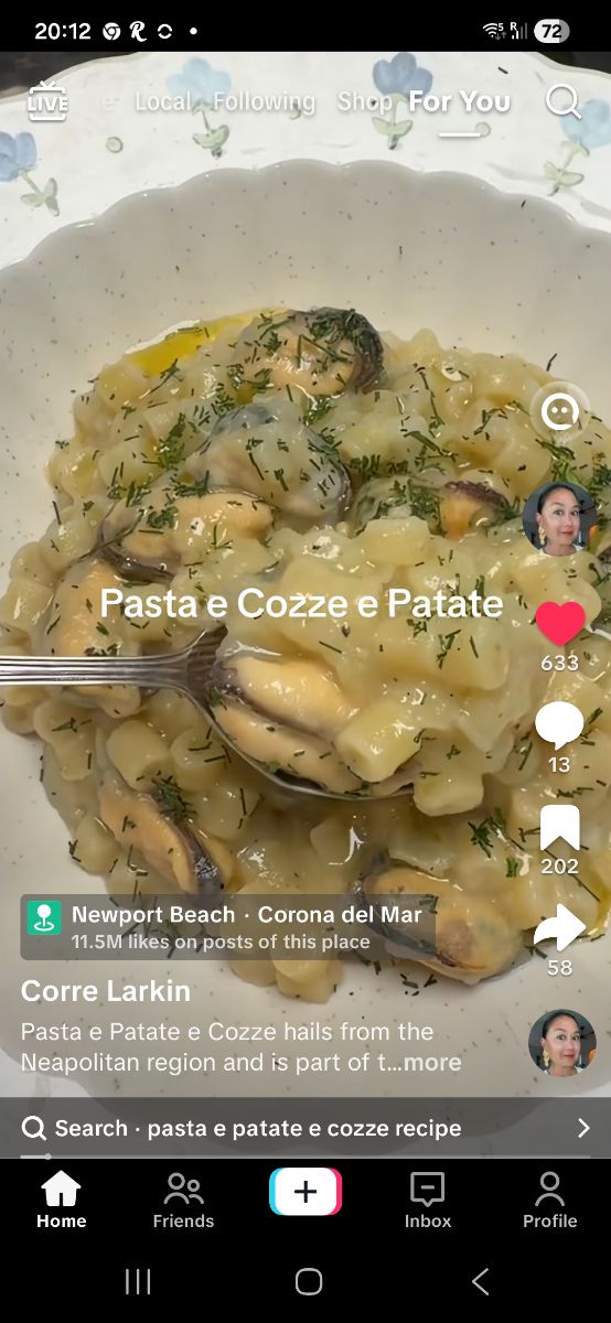 Pasta e Patate e Cozze